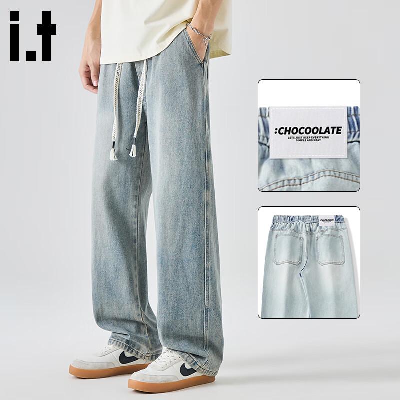 CHOCOOLATEit Мужские выстиранные джинсы из денима прямого кроя L