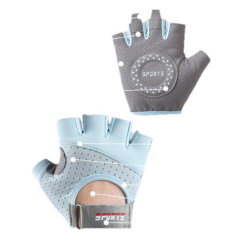 Women's Fitness Gloves for Summer Thin Non Slip  Wear Resistant  Iron Resisting Exercise Anti Cocooning Half Finger Men's Sports Cycling Gloves