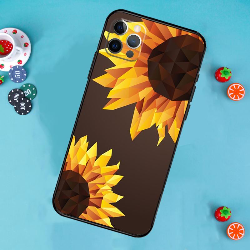 Sunflower Phone Case For iPhone 17 Air 16 15 14 13 12 11 Pro Max 12 13 mini 15 16 Plus 16e Cover Funda