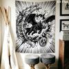 How to Train Your Dragon Wall Tapestry Aesthetic Wall Hanging Printed Fabric Blanket Decorative Tapestries for Bedroom Living Room Home Decor