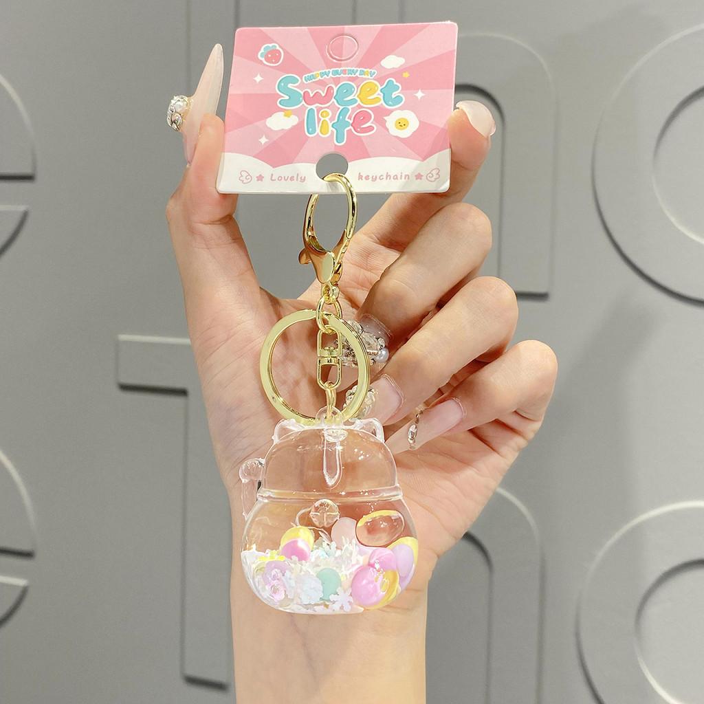 Liquid Eyecatching Acrylic Panda Keychain Trendy And Fun Gift For Friends Family And