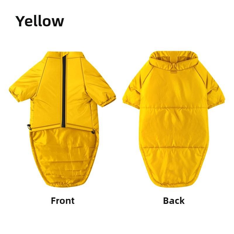 

Winter Dog Clothes Cotton-padded Bipedal Dog Clothing Large Dogs Warm Fleece Windproof Wear-resistant Thicken Soft Dogs Apparels XL жёлтый