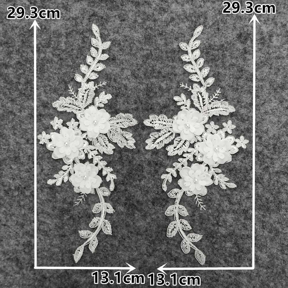 Fashion style White Lace Fabric Neckline Embroidery Applique Lace Collar DIY Trim Sewing Clothing Accessories Craft Supplies