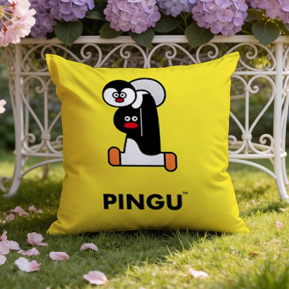 Cartoon Cute P-Pingu Cushion Cover Home & Car Dual-Scene Pillow Cover: Reversible for Premium Comfort