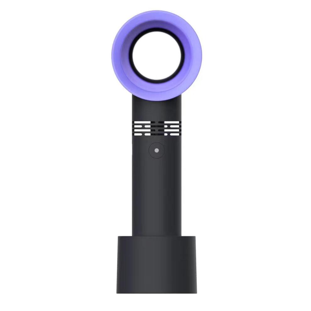 (black) Hand Fan, Bladeless Fan Fourth Generation Portable USB Rechargeable Mini Handheld Fan Portable Electric Personal Cooling Fan(Wick)
