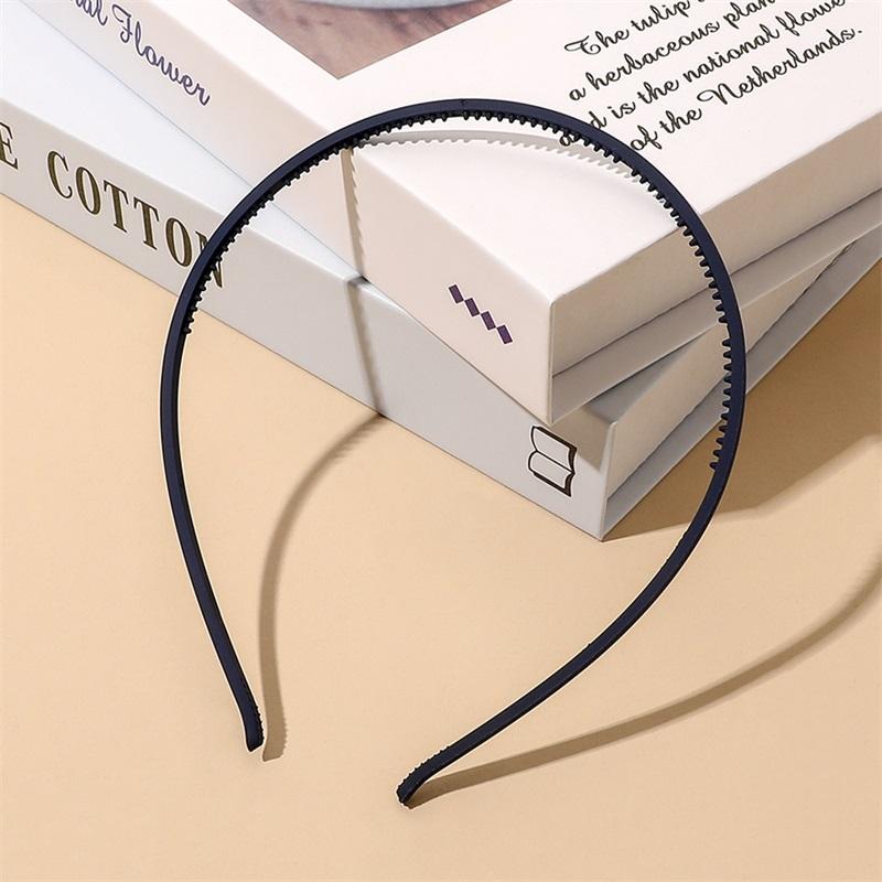 Fashion Hair Band Women Plastic Bezel Elegant Solid Color Thin Edge Toothed Non-slip Hair Hoop Headbands Girls Hair Accessories