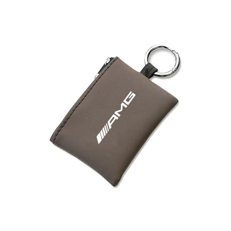 PU Leather Car Key Case Dust Key Bag Accessories For Mercedes Benz AMG W205 C300 W203 W206 W108 W124 W126 DZ-BENZ ZF8