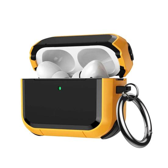 Earphone Case for AirPods Pro 3 Charging Case Portable Shockproof Wireless Earbud Protective Cover Full Coverage Shell Skin with Metal Ring