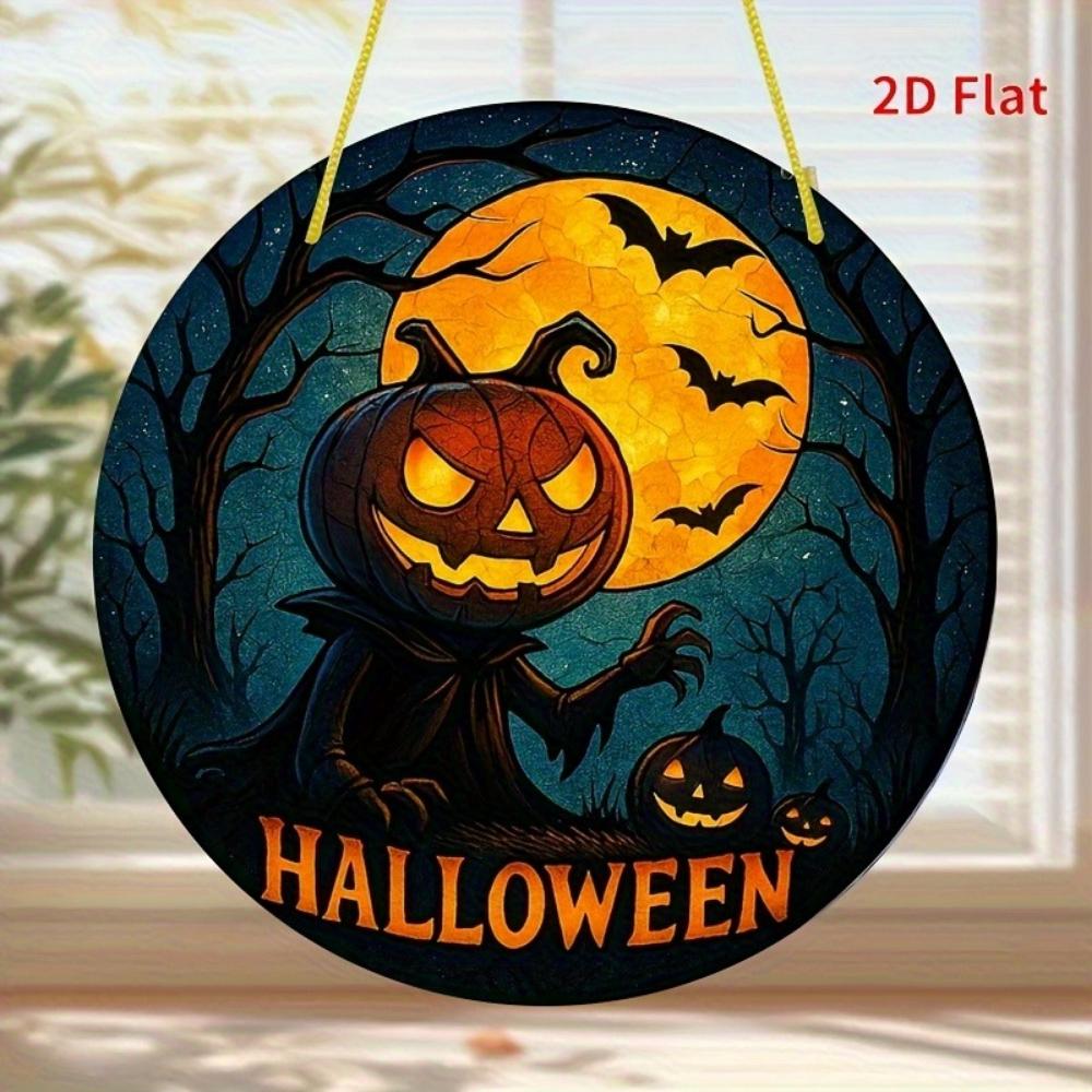 20CM carnival Halloween flat 2D pendant decoration series of pumpkin lanterns,ghosts,skulls,witches,  for courtyard,window,garden decoration pendants