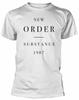 Official New Order T Shirt Substance 1987 Classic Mens Punk Rock Band Tee White Unisex T-Shirt