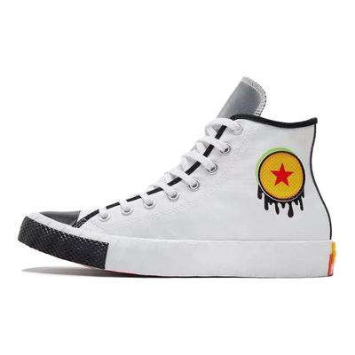 Zapatillas de Lona de Caña Alta Pop Art Unt1tl3d Zapatillas Unisex Blanco Negro Amarillo 171734C