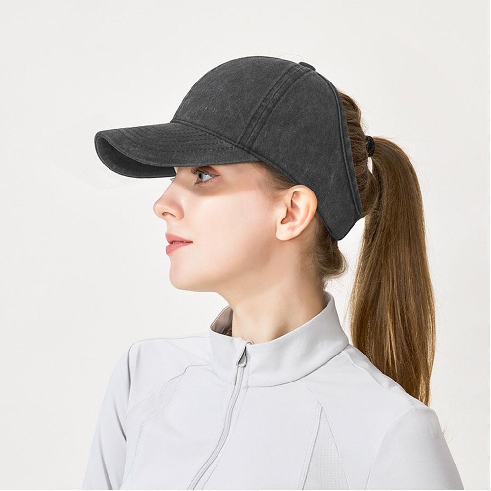Outdoor Sports Sun Hat for Women Hign Ponytail Baseball Cap Empty Top Ponytail Hole Peaked Caps Messy Bun Ponytail Baseball Cap