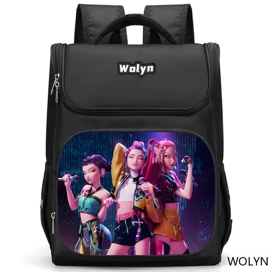 Kpop Demon Hunter Girl Group Trendy Children's Backpack HD Print Large Capacity Waterproof Student Backpack Laptop Bag