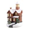 LED Light Christmas Snow Scene Village House Luminous Resin Ornament