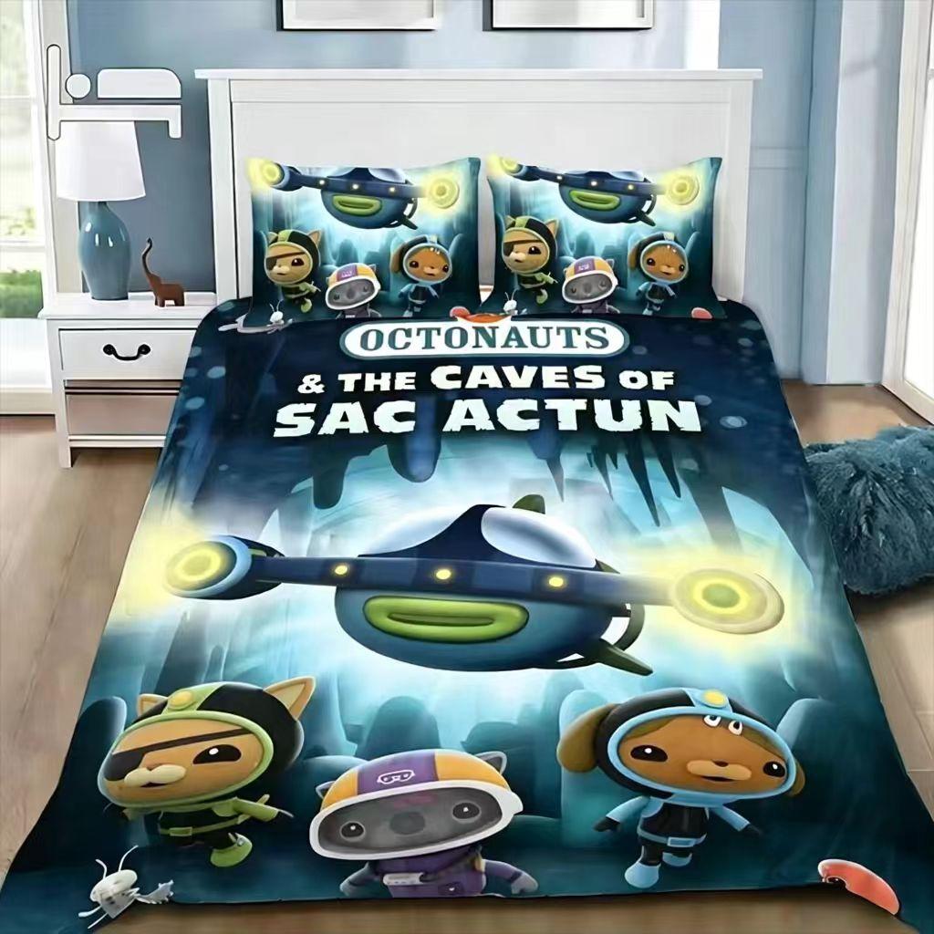 Cartoon Octonauts Duvet Cover Pillowcase Bedding Set Adult Boy Girl Bedroom Decoration Children Gift Single Double Large Size