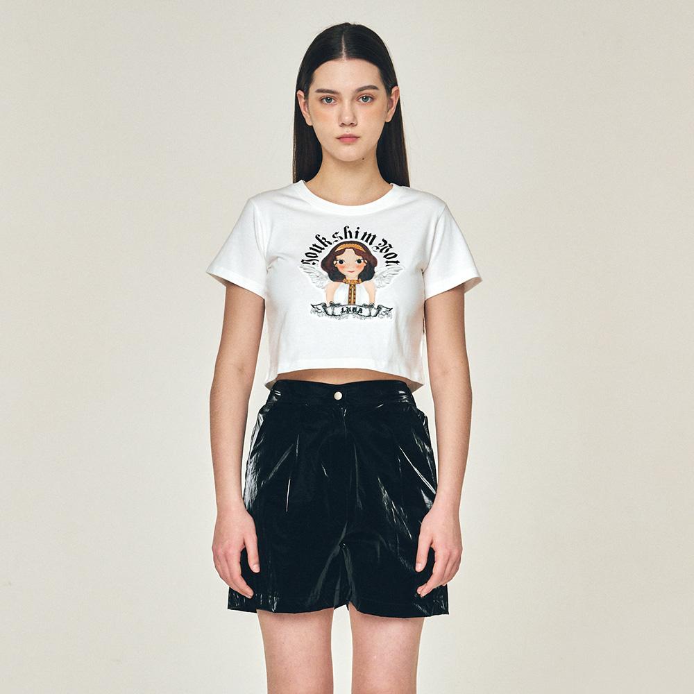 Yugsimwon Angel Crop T-Shirt Luna