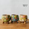 Korean-Style Hand-Painted Succulent Ceramic Pots - Rustic Small Seedling Flower Pots