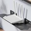 Schwebendes Aufbewahrungsregal unter TV Soundbar Montagehalterung Kohlenstoffstahl Wandaufbewahrungsregal für Router Fernbedienung Haushaltsbedarf