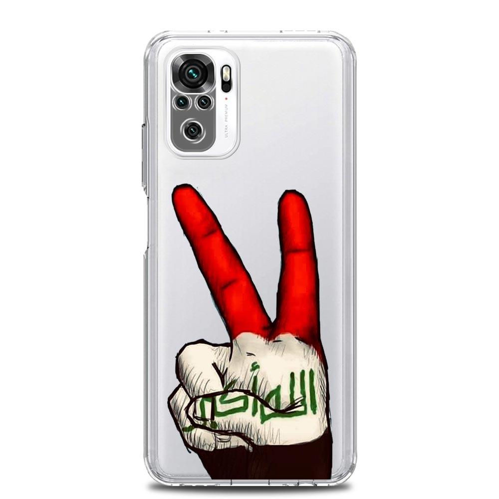 Saddam Hussein Iraq Flag Clear Phone Case For Xiaomi Redmi Note 12 10C 11 9 8 Pro Plus 9S 7 8T 9T 9A 8A 9C K50 K40 Gaming Cover