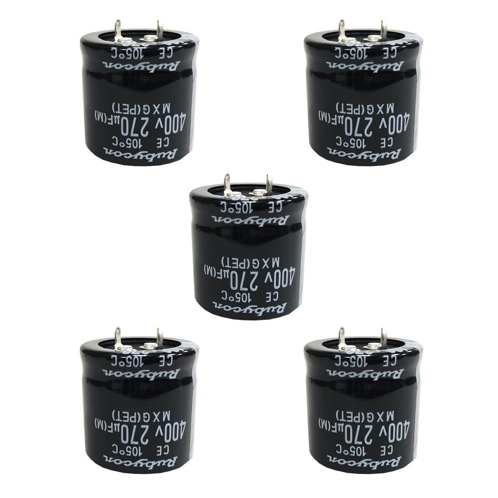 5pcs Rubycon MXG 400V 270uF 30×30mm Aluminum Electronic Capacitors