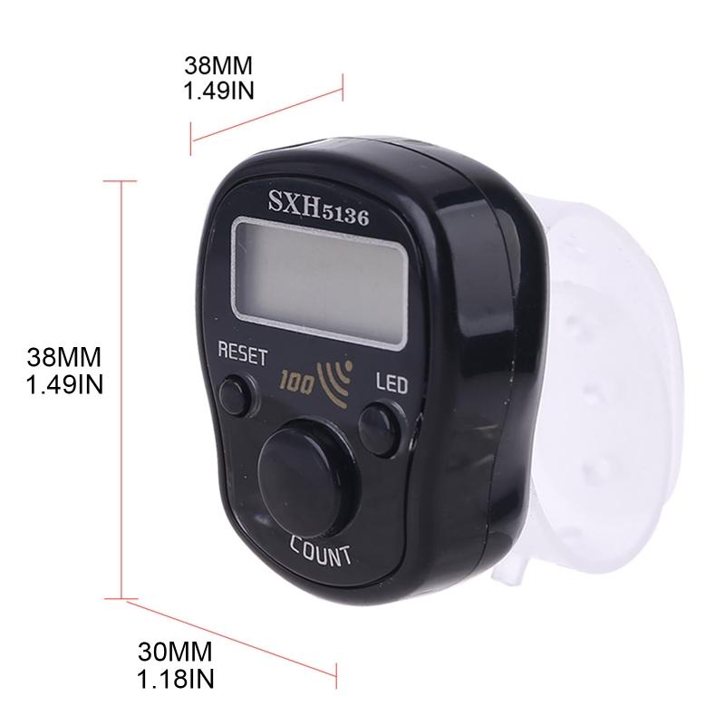 Portable Wrist Digital Electronic Counter with LED Light and Sound Finger Tool