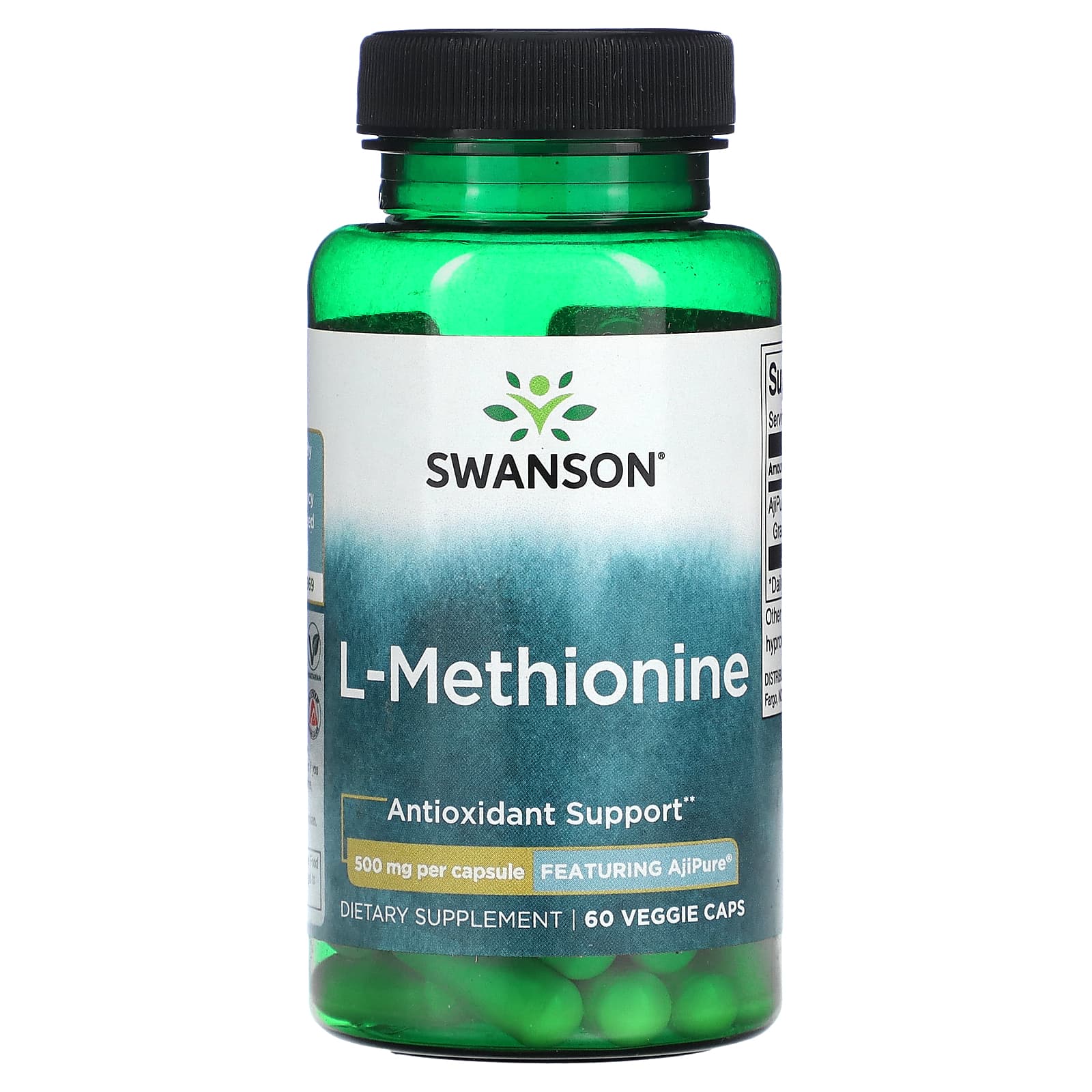 

L-Methionine with Ajipure, 500Mg, 60 Veggie Caps