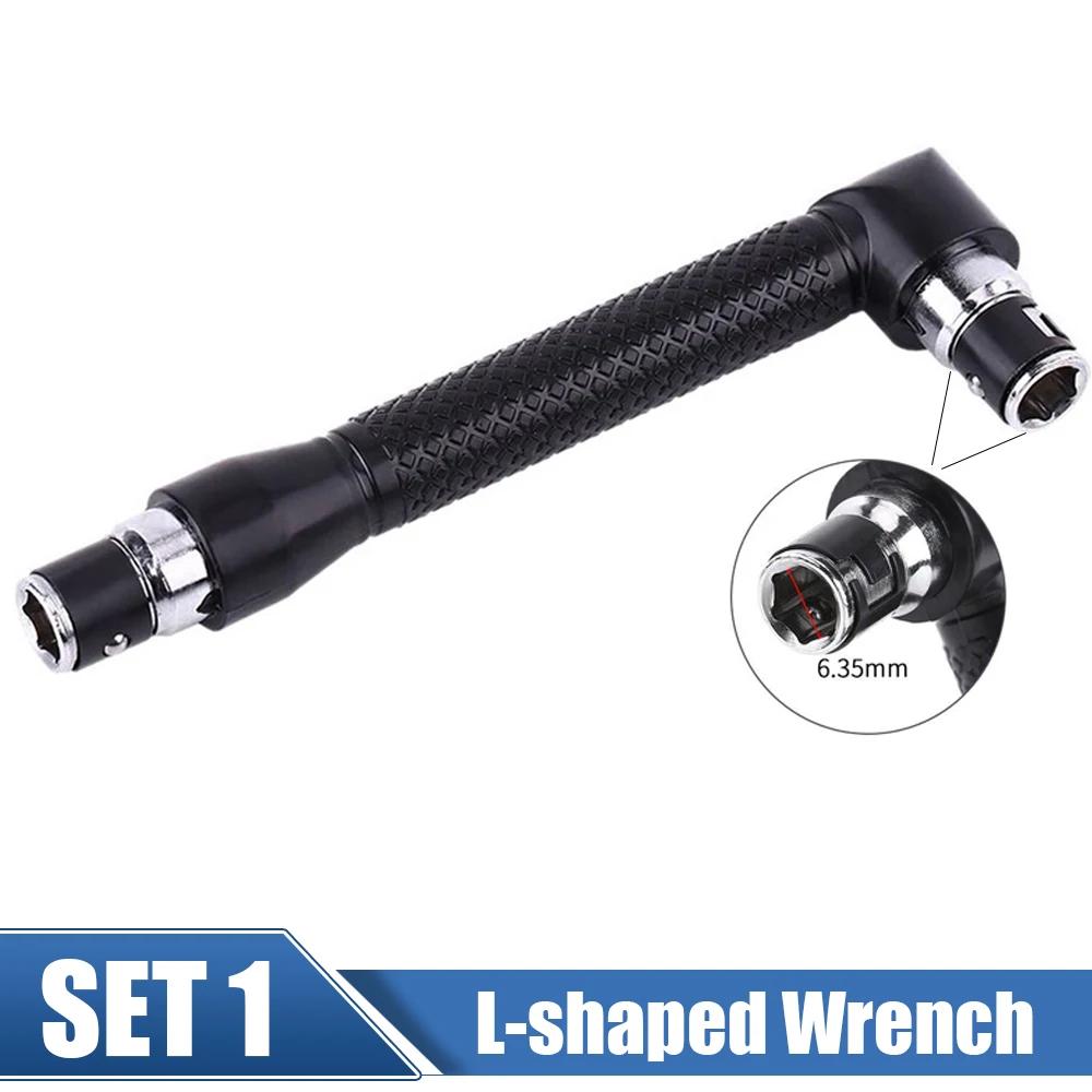 

Двойной Г-образный мини-торцевой ключ 1/4 6,35 мм Многофункциональная треугольная отвертка Внутренний крестовой ключ Отвертка Сверло