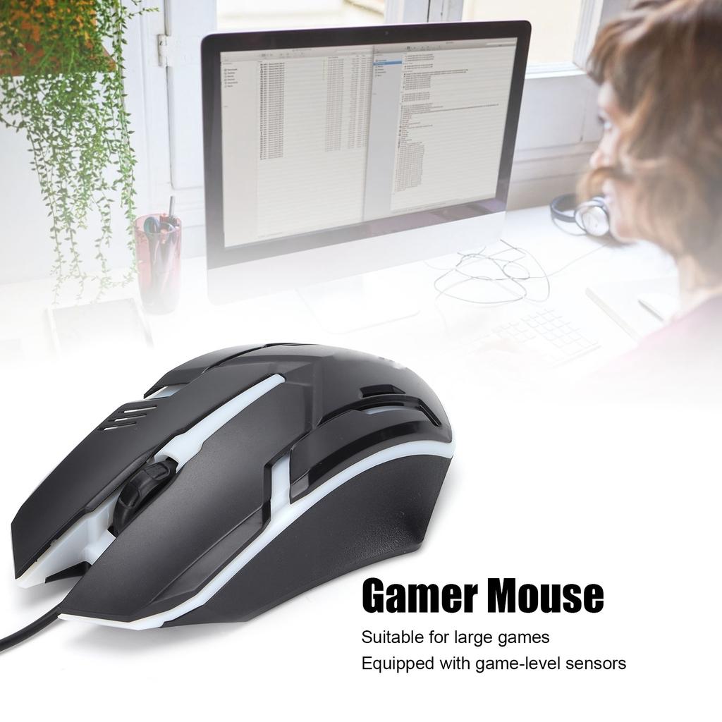 Wired Mouse USB Port Gaming   Business Luminous Optical Computer Accessories