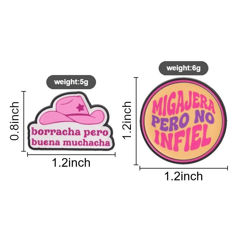 Xiaomi Borracha Pero Buena Muchacha Enamel Pin Spanish Pink Cowgirl Hat Sassy Migajera Pero No Infiel Brooches Bags Lapel Jewelry Badge