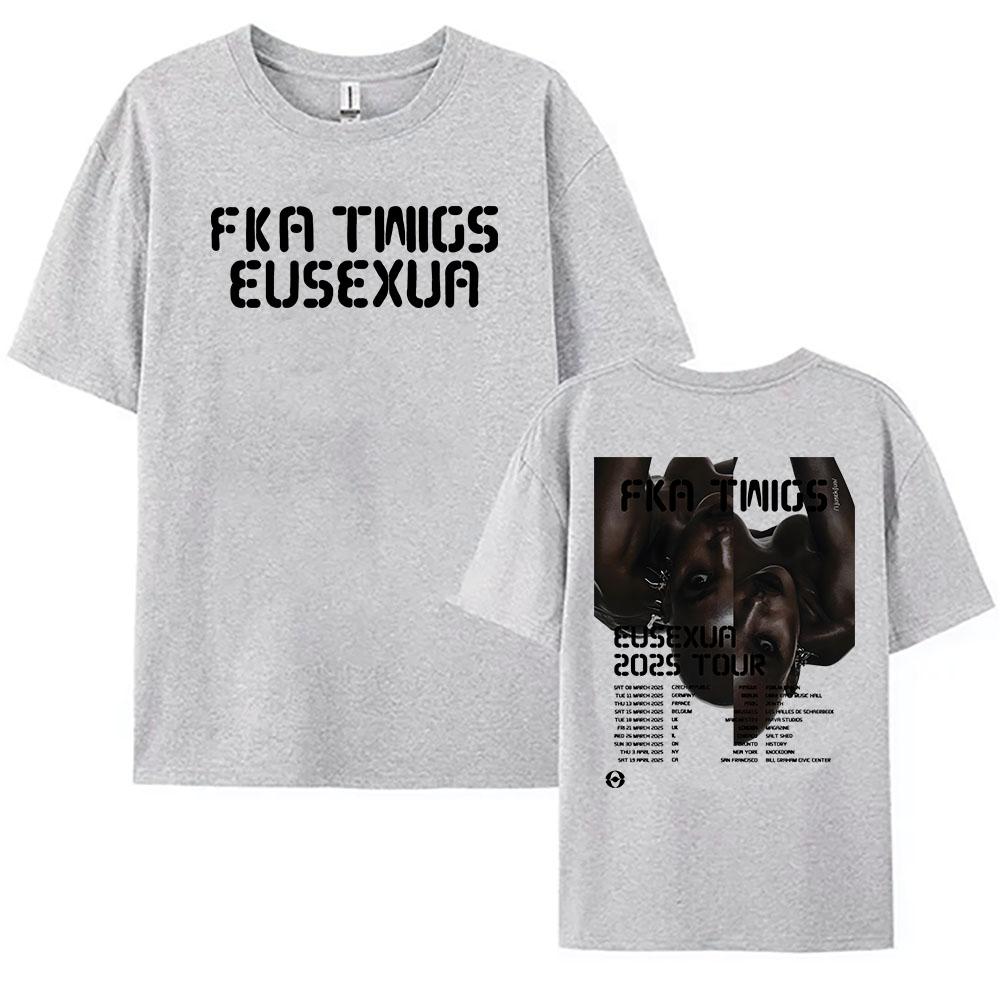 2025 Album Eusexua 2025 Tour Tshirts Singer FKA Twigs Printing Tshirt Cotton Soft Short Sleeve Teeshirt Unisex Streetwear Tees