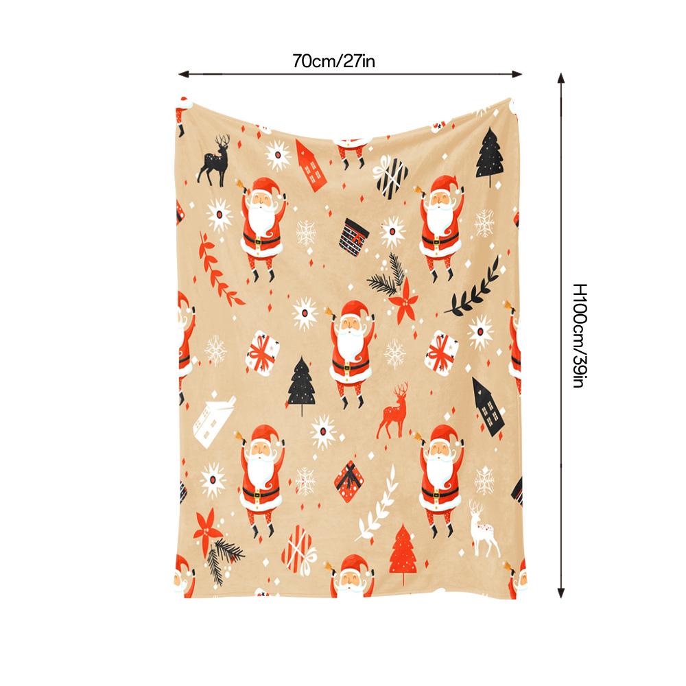 TU Cozy Christmas Throw Blanket Soft Reversible Holiday Flannel Blanket Festive Home Decor Gift Idea Farmhouse Style Throw