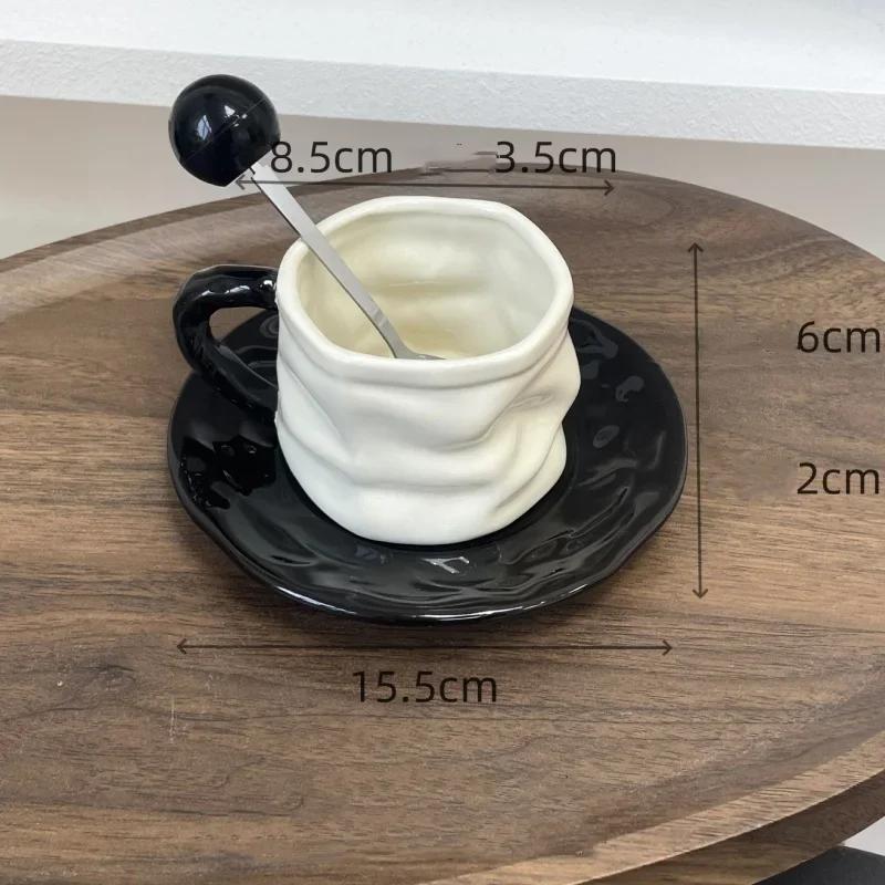 230ml Espresso Coffee Cup Sets High-grade Simple European Style Mug Thick Colored Glaze Ceramic Cappuccino Flower Cups Latte