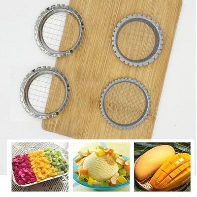 Taglierino a Griglia Rotonda per Cubetti di Uovo Affettatrice Tagliafili Tritatutto Dispositivo per Preparazione Veloce dei Pasti Utensile da Cucina in Acciaio Inossidabile per Tritare Funghi Verdure