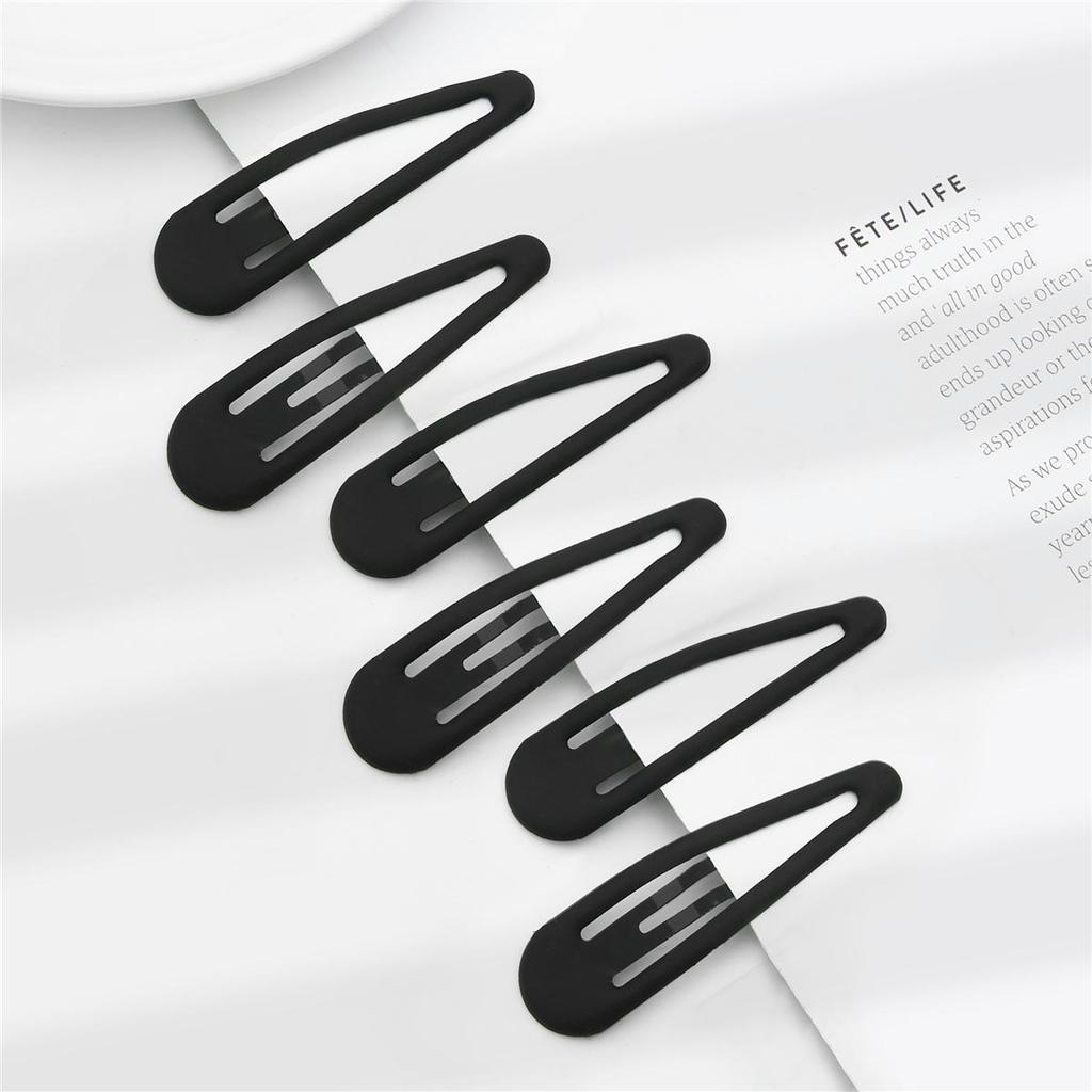 1card/bag Fashion Rubber Paint Geometric Hairpin Hair Claw For Women Ladies Girls Makeup Hair Barrettes Hair Accessories Crab Bath Clip Headwear