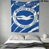 Custom Name Brighton&Hove Albion Wall Tapestry Aesthetic Wall Hanging Printed Fabric Blanket Decorative Tapestries for Bedroom Living Room Home Decor