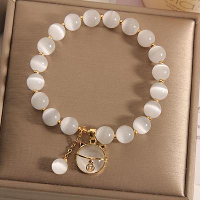 Jewelry Gifts with Lucky Pendant Imitation Opal Bracelet For Women Fashion Fashion Cat's Eye