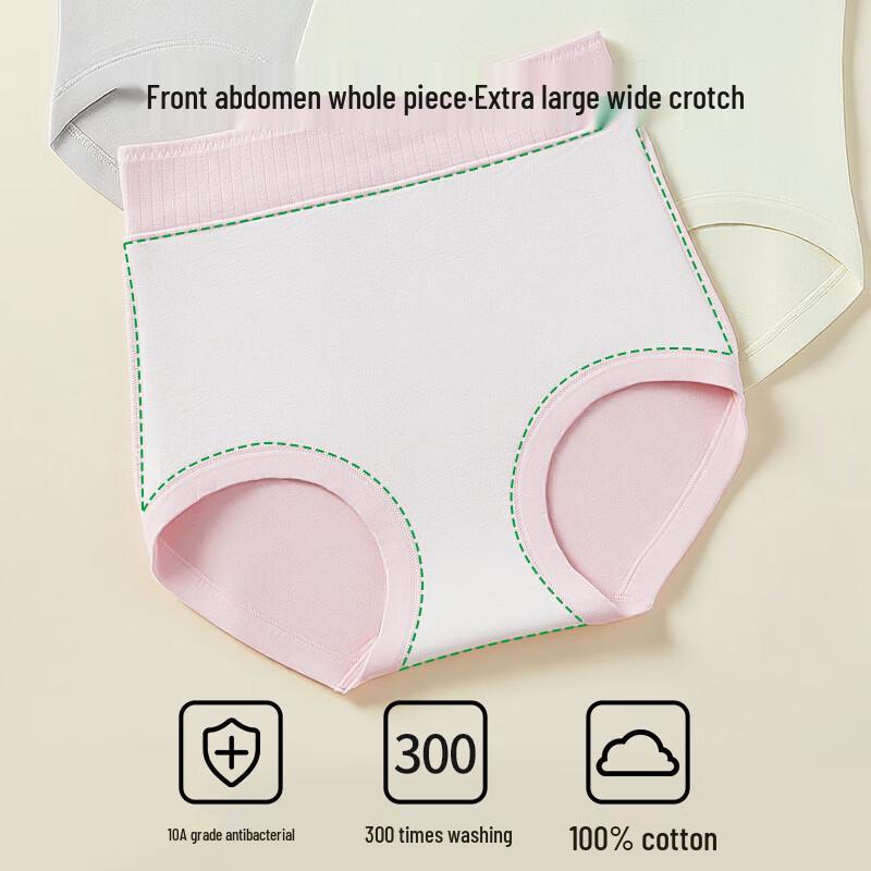 Urban Beauty Women's Post-C-Section High Waist Cotton Briefs 3-Pack