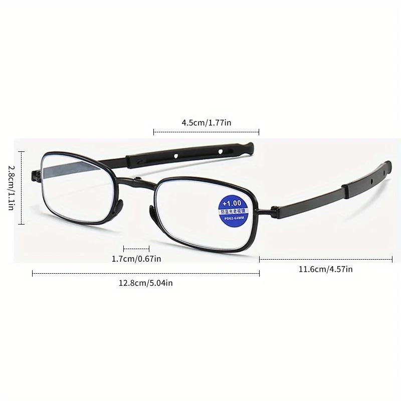 1.5 2.0 2.5 Ochelari pliabili telescopici pentru presbiopie Geantă portabilă Ochelari anti lumină albastră Ochelari de citit Bărbați Neutru