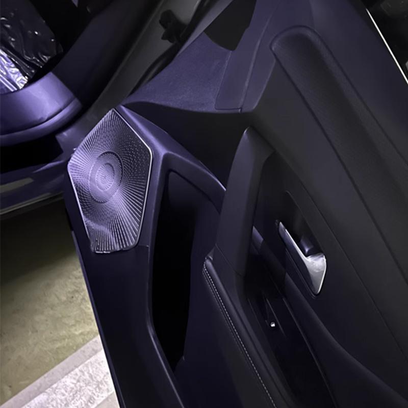 For Peugeot 408   2024 2025 Car door audio panel protective cover and horn cover made of stainless steel material