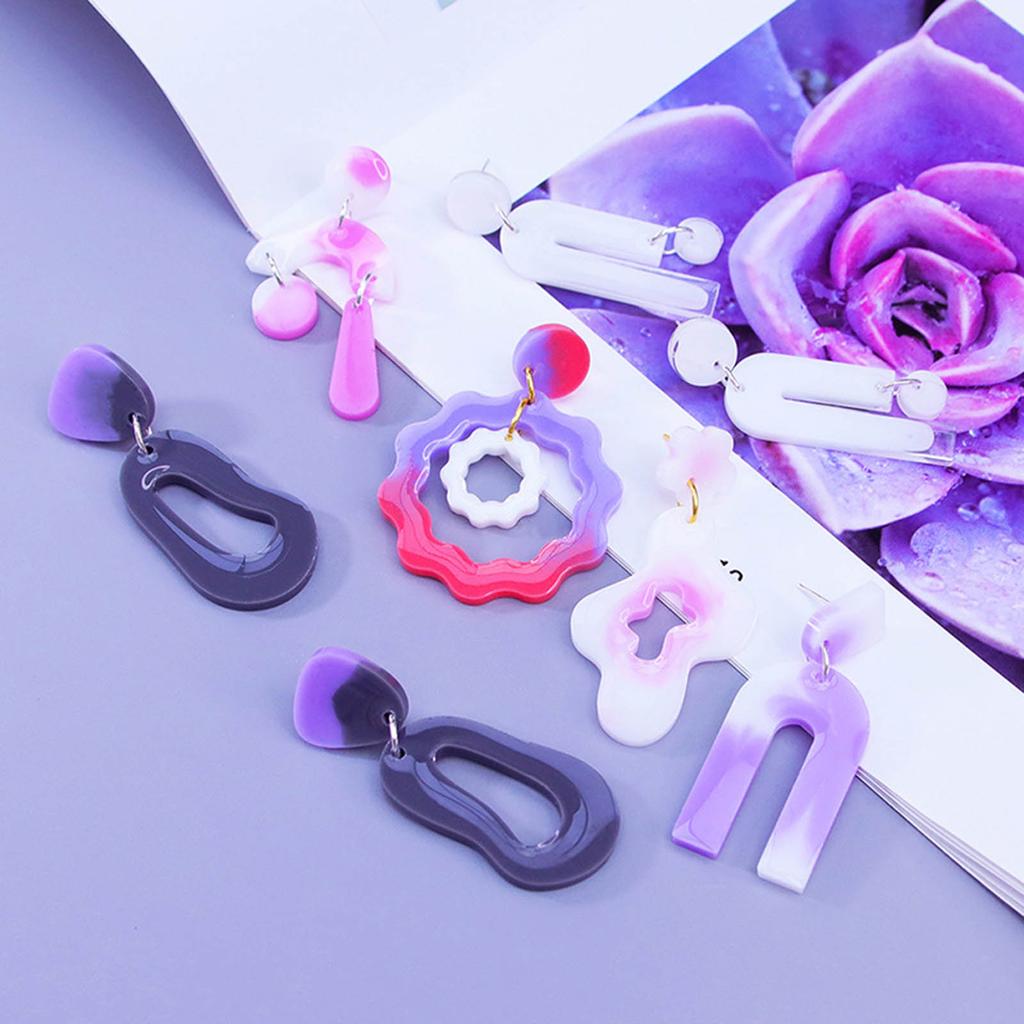 DIY Irregular Earring Molds Necklace Jewelry Pendant Making Mold DIY Crafts Keychain Pendant Mold Gift for Women Girl