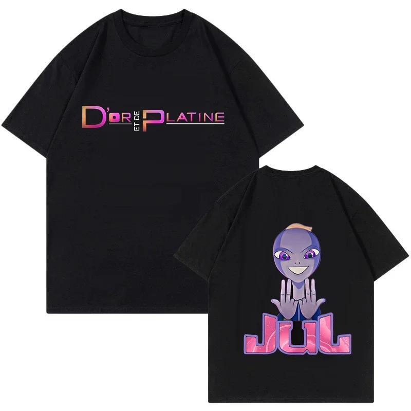 Rapper Jul Grafica Vintage Maglietta Unisex Moda Donna Hiphop T-shirt Divertente Estiva Manica Corta T-shirt Estetica Streetwear