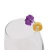 12Pcs Colorful Wine Glass Identification Marker Silicone Drinking Glass Tag Cup Label Home Kitchen Bar Party Wedding Table Decor