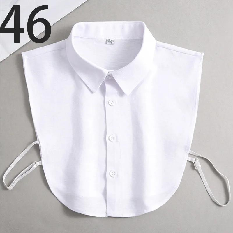 Oxford Textile Cotton Fake Collar for Men Unisex Versatile Spring Summer Fashion Business Collar Inside Office Work Fake Shirt