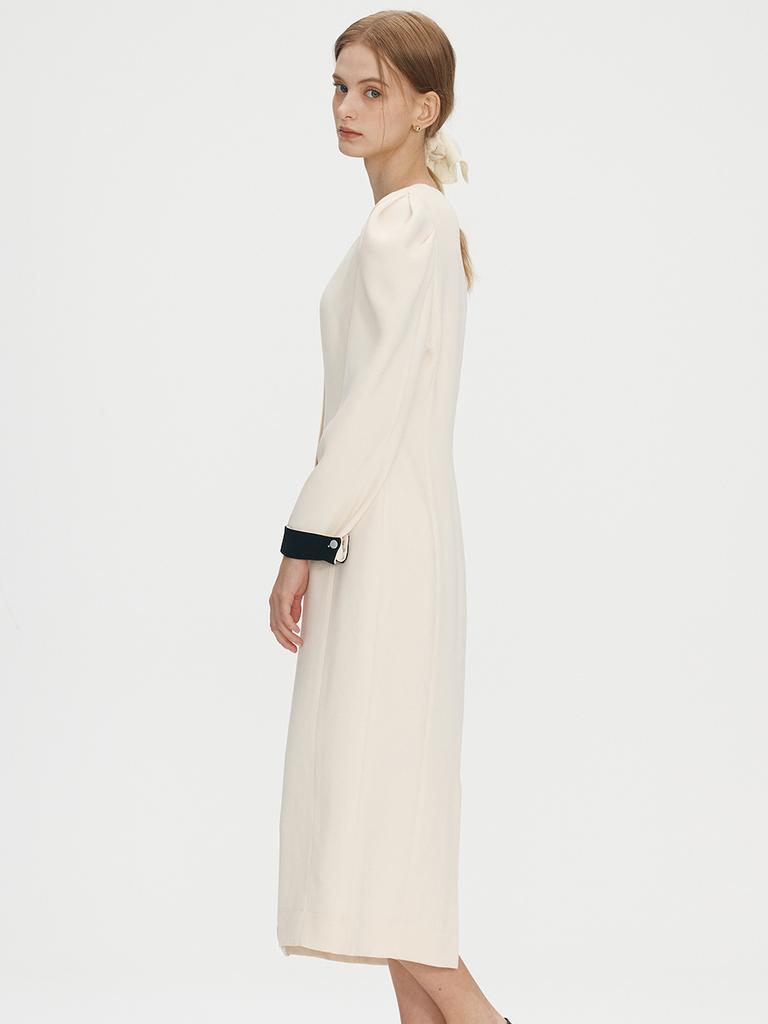 BEMUSE MANSION Square Neck Puff Dress - Ivory