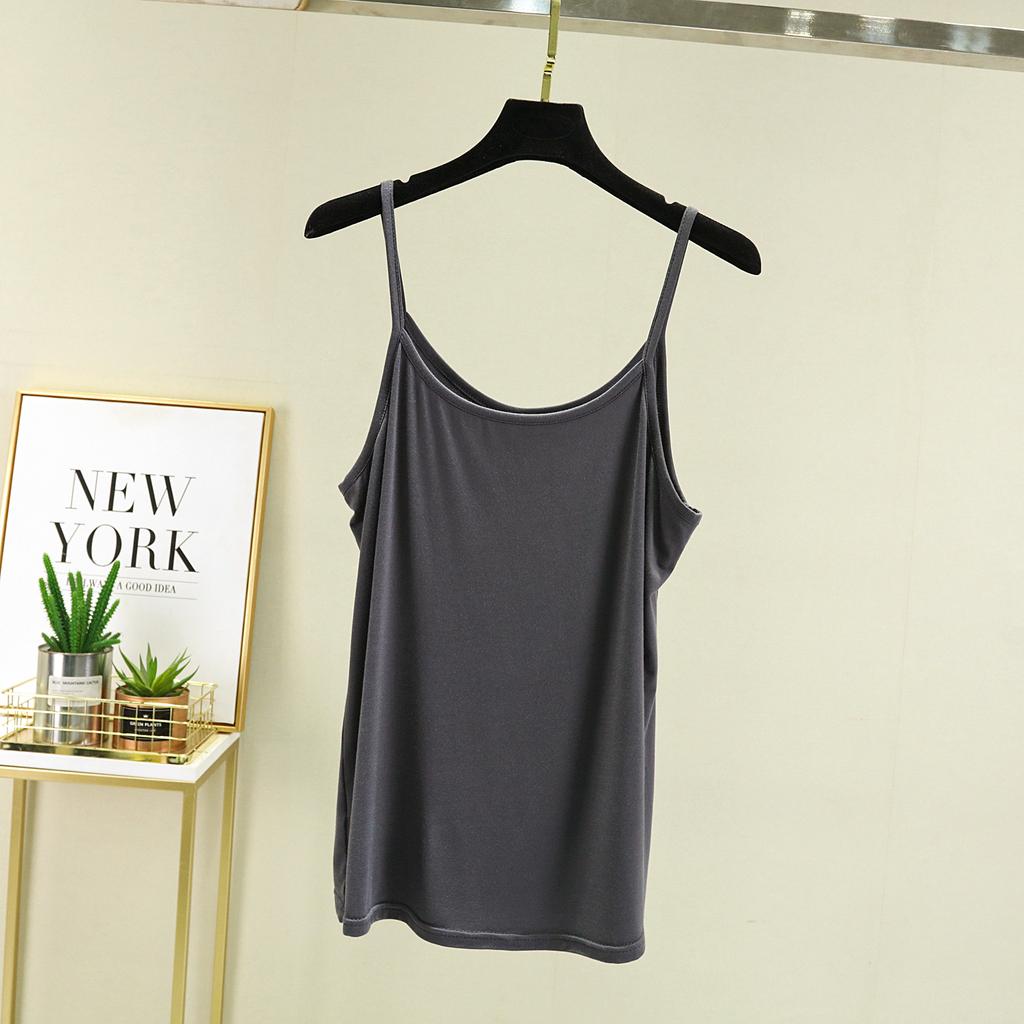 Modal Sling Women, Summer Cold Solid Color Vest Women, Thin Can Be Worn Outside Japanese Inner Bottom Top