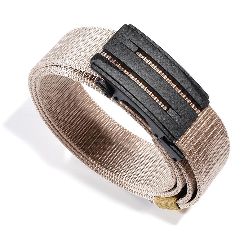 Outdoor Belt New Men's Nylon Belt Adjustable Simple Automatic Buckle Belt
