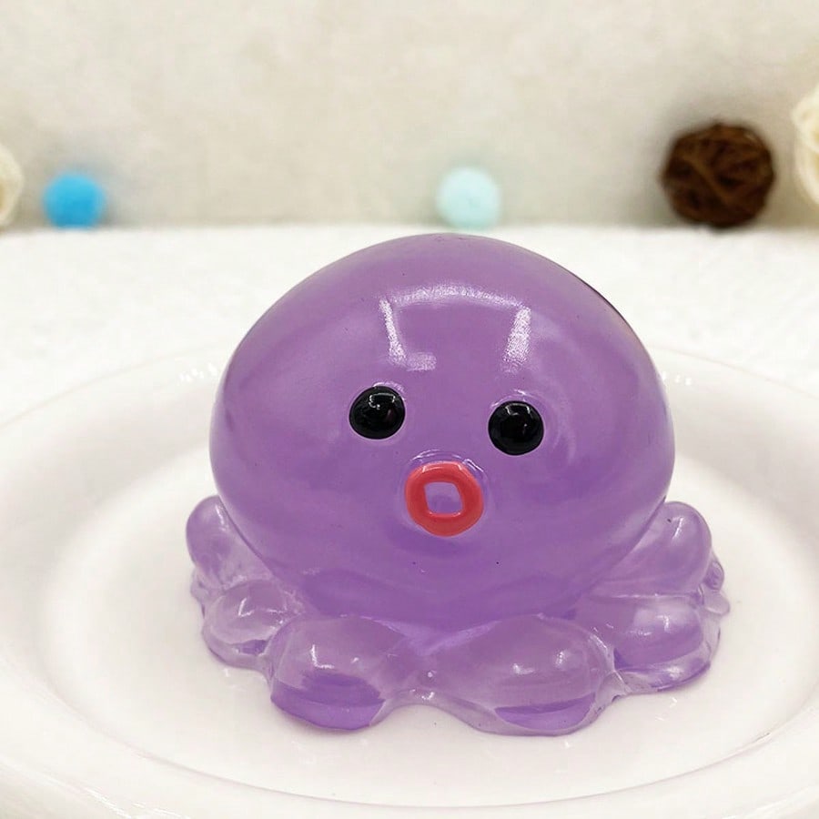 3 Stück Oktopus Squishy Stressabbau-Set Super Langsamer Rückprall , Niedliche Kreative Designs , Zufällige Zusammenstellung , Ideal für Partygeschenke