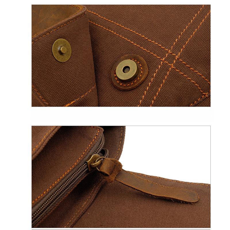 Canvas Bag Vintage Messenger Bag Brand Business Casual Travel Satchel Single Shoulder Bag Unisex Crossbody Bag Male