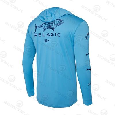 Pelagic Popular Fishing Sunscreen Clothes Breathable Speed Dry Ice Feel Sea Men's Hooded Long-sleeved Shirt