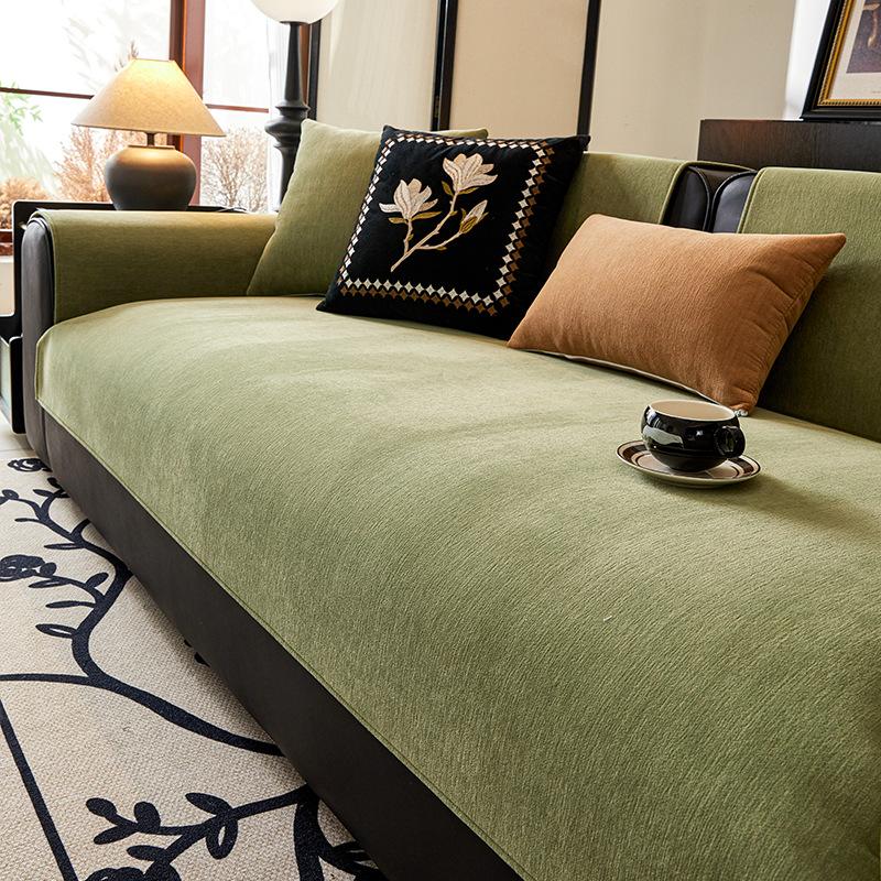 Retro Wind Sofa Cushion Universal In All Seasons New Anti-Cat Scratch Sofa Cover Chenille Non-Slip Dust Cover